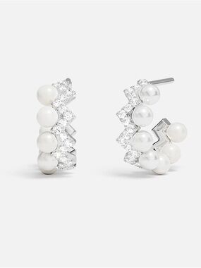 APM Monaco Up And Down Earrings With Pearls